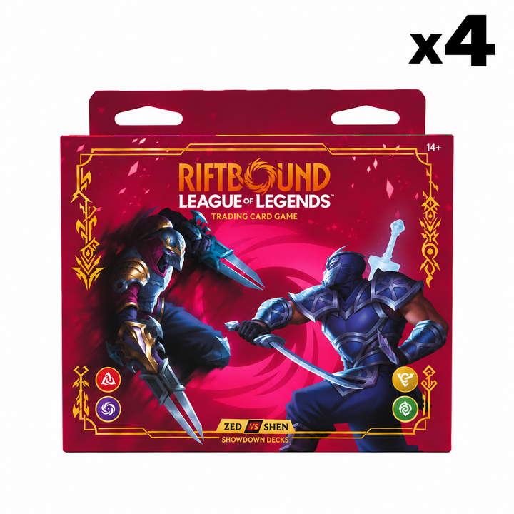 Riftbound: League of Legends - Vendetta Showdown Decks: Zed vs. Shen Display (4 count)